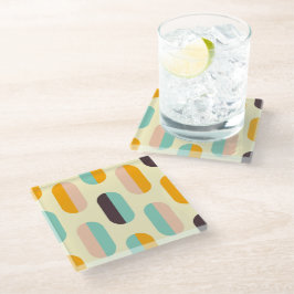 Seamless geometric pattern in retro vibes glasuntersetzer