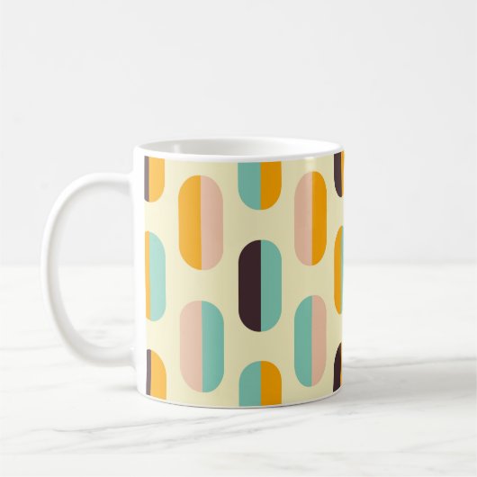 Seamless geometric pattern in retro vibes kaffeetasse (Links)