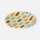 Seamless geometric pattern in retro vibes pappteller (Schrägansicht)