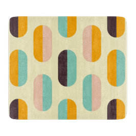 Seamless geometric pattern in retro vibes schneidebrett