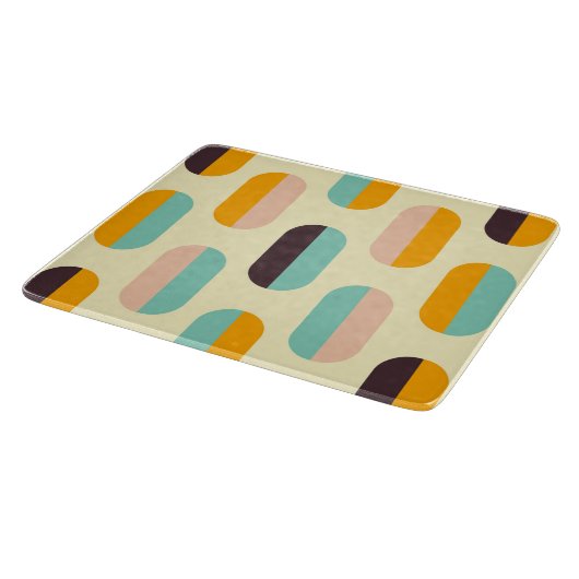 Seamless geometric pattern in retro vibes schneidebrett (Ecke)