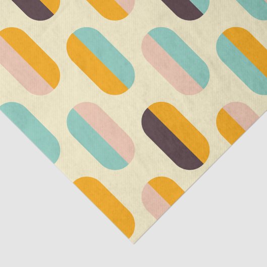 Seamless geometric pattern in retro vibes seidenpapier (Ausschnitt)