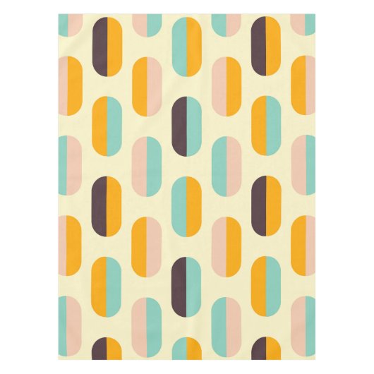 Seamless geometric pattern in retro vibes tischdecke (Vorderseite)