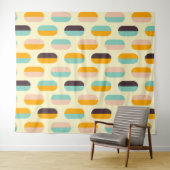 Seamless geometric pattern in retro vibes wandteppich (Beispiel (Horizontal))