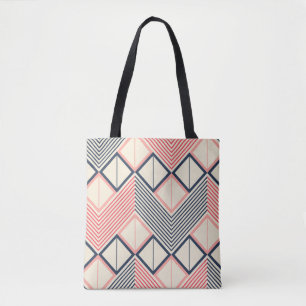 Seamless geometric pattern of horizontal zigzag in tasche