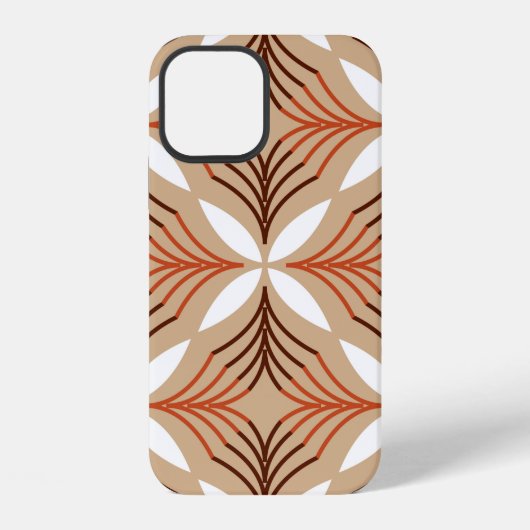 Seamless geometric pattern with flowers iPhone hülle (Rückseite)