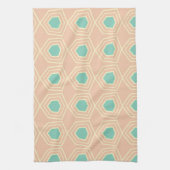 Seamless geometric pattern with teal pentagons geschirrtuch (Vertikal)