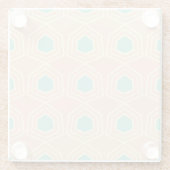 Seamless geometric pattern with teal pentagons glasuntersetzer (Rückseite)