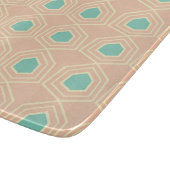 Seamless geometric pattern with teal pentagons schneidebrett (Ecke)