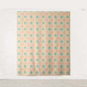 Seamless geometric pattern with teal pentagons wandteppich (Vorderseite)