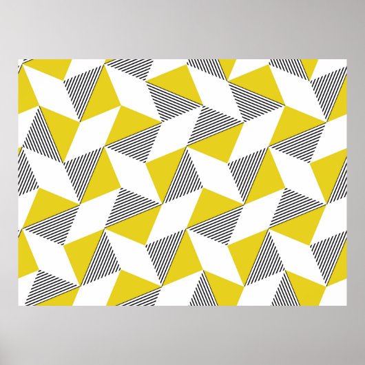 Seamless geometric pattern with triangles, rhombu poster (Vorne)