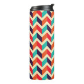 Seamless geometric pattern with zigzags background thermosbecher (Nach links gedreht)