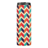 Seamless geometric pattern with zigzags background thermosbecher (Rückseite)