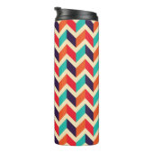 Seamless geometric pattern with zigzags background thermosbecher (Nach rechts gedreht)