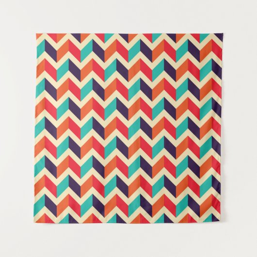 Seamless geometric pattern with zigzags background wandteppich (Vorderseite)