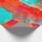 Seamless giraffe, blue, orange watercolor artist geschenkpapier (Ecke)