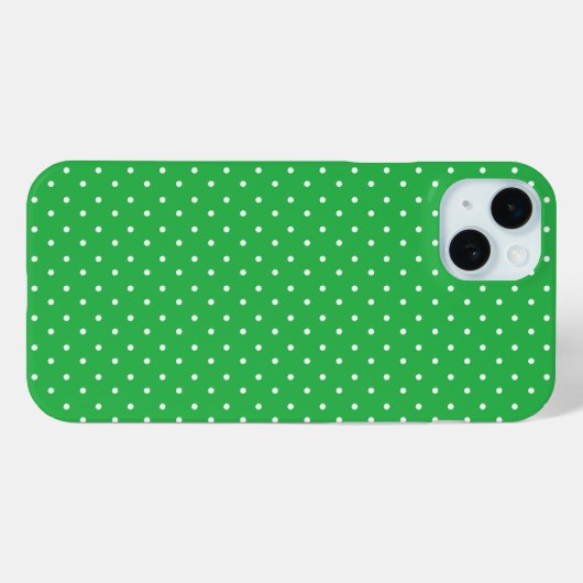 Seamless green background polka dot pattern Case-Mate iPhone hülle (Rückseite (Horizontal))