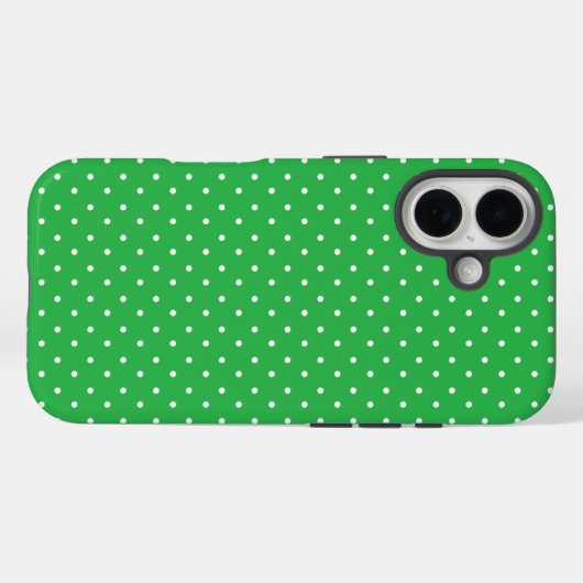 Seamless green background polka dot pattern Case-Mate iPhone hülle (Rückseite (Horizontal))
