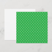 Seamless green background polka dot pattern dankeskarte (Vorne/Hinten)