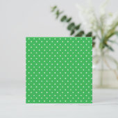 Seamless green background polka dot pattern dankeskarte (Stehend Vorderseite)