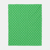 Seamless green background polka dot pattern fleecedecke (Vorderseite)