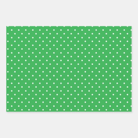 Seamless green background polka dot pattern geschenkpapier set (Vorderseite 3)