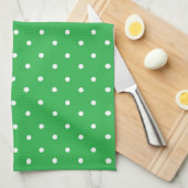 Seamless green background polka dot pattern geschirrtuch (Viertel Falte)