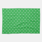 Seamless green background polka dot pattern geschirrtuch (Horizontal)