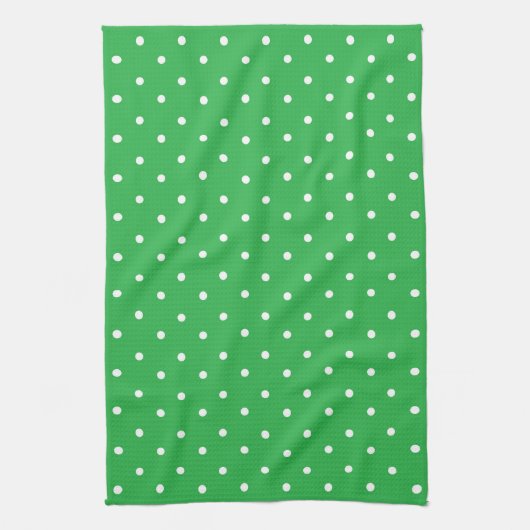 Seamless green background polka dot pattern geschirrtuch (Vertikal)