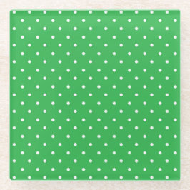 Seamless green background polka dot pattern glasuntersetzer