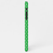 Seamless green background polka dot pattern iPhone hülle (Linke Seite)