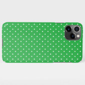 Seamless green background polka dot pattern iPhone hülle (Rückseite (Horizontal))