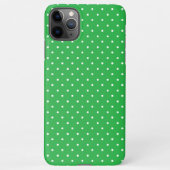 Seamless green background polka dot pattern iPhone hülle (Rückseite)