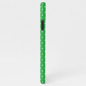 Seamless green background polka dot pattern iPhone hülle (Rechte Seite)