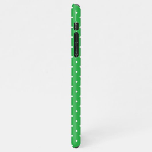 Seamless green background polka dot pattern iPhone hülle (Linke Seite)