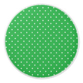 Seamless green background polka dot pattern keramikknauf (Vorderseite)