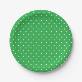 Seamless green background polka dot pattern pappteller