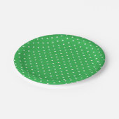 Seamless green background polka dot pattern pappteller (Schrägansicht)