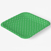 Seamless green background polka dot pattern pappteller (Gewinkelt)