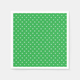 Seamless green background polka dot pattern serviette