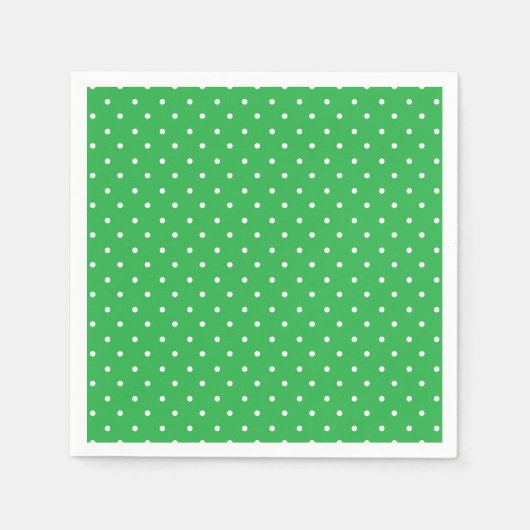 Seamless green background polka dot pattern serviette (Vorderseite)