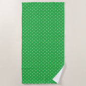 Seamless green background polka dot pattern strandtuch (Vorderseite)