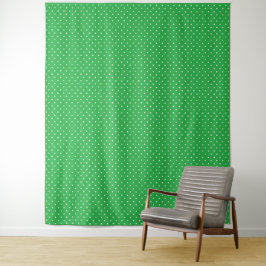 Seamless green background polka dot pattern wandteppich