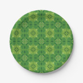 Seamless green floral pattern with symmetrical pappteller (Vorderseite)