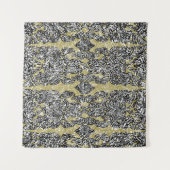 seamless grunge Cambodian floral patternethnic,ab Wandteppich (Vorderseite (Horizontal))