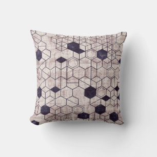Seamless grungon hexagon Muster isometrische Geome Kissen