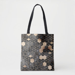 Seamless grungon hexagon Muster isometrische Geome Tasche