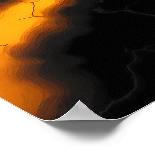 Seamless High-Contrast Molten Tiling Pattern Poster (Ecke)