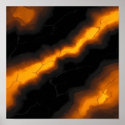 Seamless High-Contrast Molten Tiling Pattern Poster (Vorne)