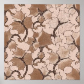 Seamless High-Contrast Sepia Ivory Tiling Pattern Poster (Vorne)